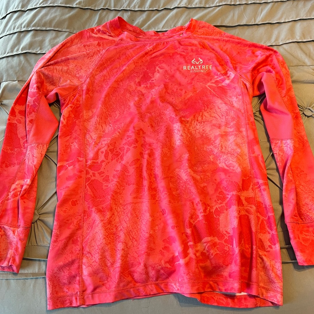 Bright pink Nixon long sleeve shirt
